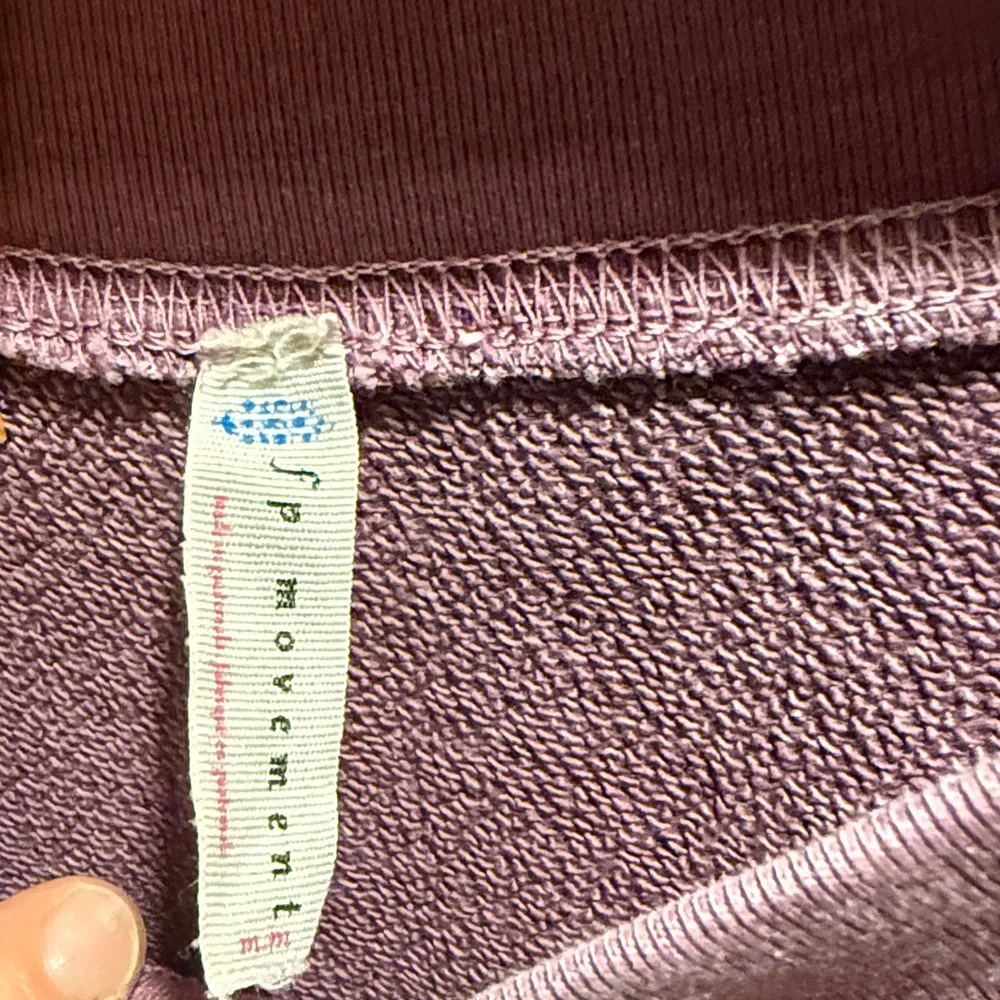 Free People Movement Purple Cropped Sweatshirt - Picture 2 of 4
